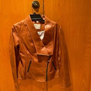 Soft leather jacket, fitted